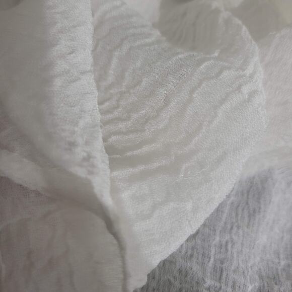 Helmut Lang Gauzy Tank Top White Blouse Sleeveless Draped Sheer Baggy Size Small - Picture 13 of 15